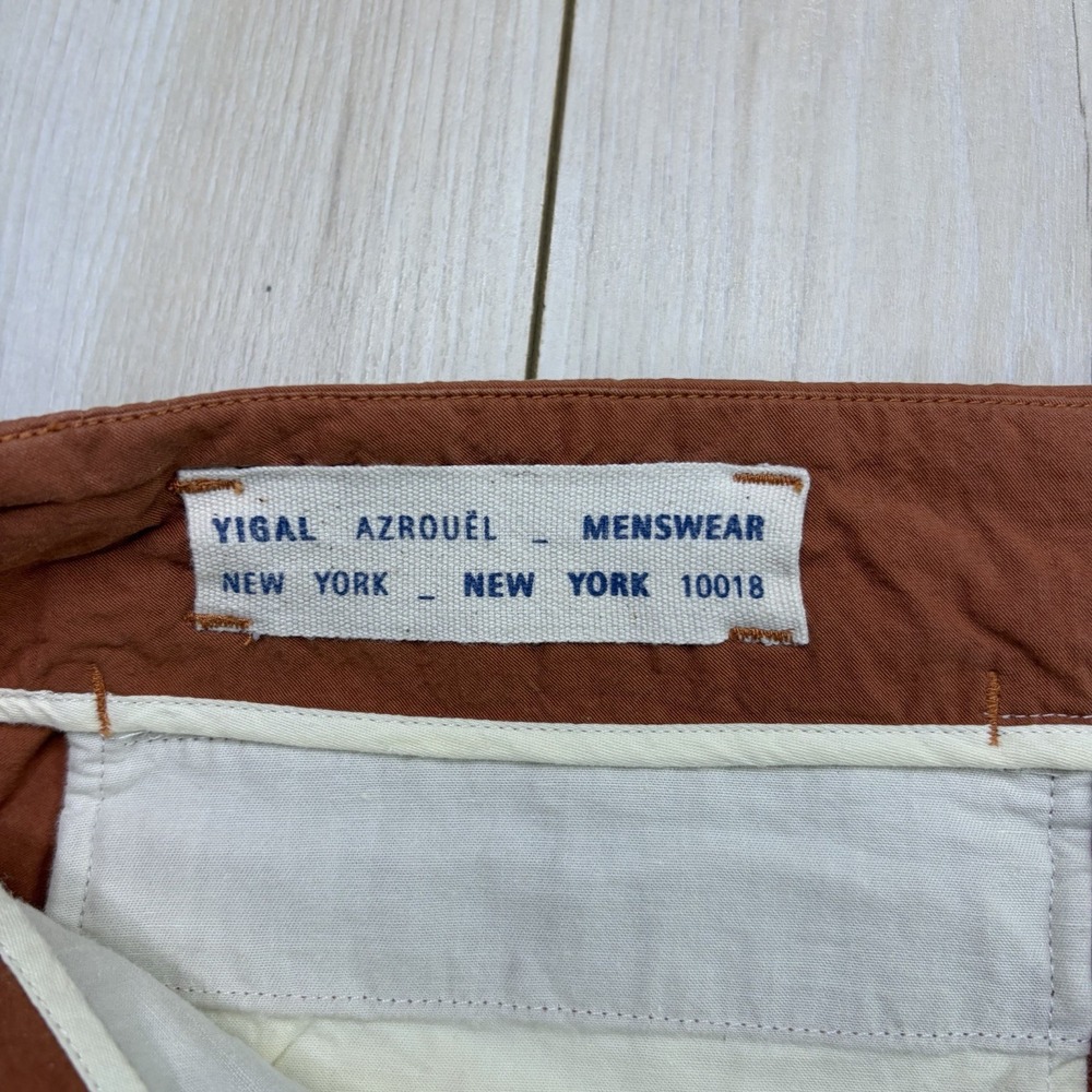YIGAL AZROUEL Menswear Chino Dress Shorts Mens Size 32 Orange - Picture 4 of 12